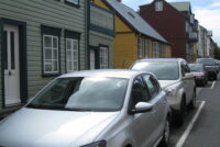 Þakkaði bílleysi góða  heilsu
