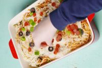 Spaghettí pizza fyrir barnabörnin