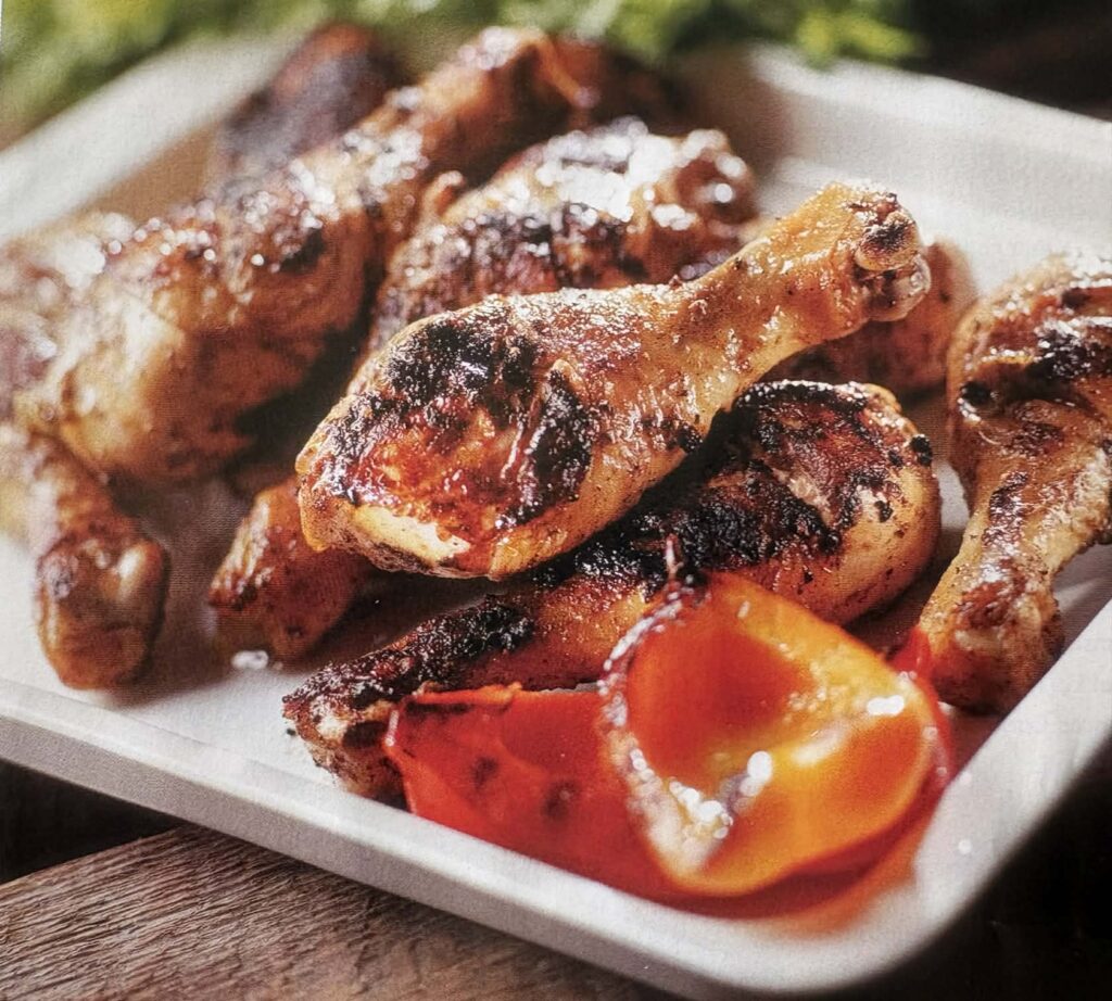 Grillaðir kjúklingaleggir í kryddlegi