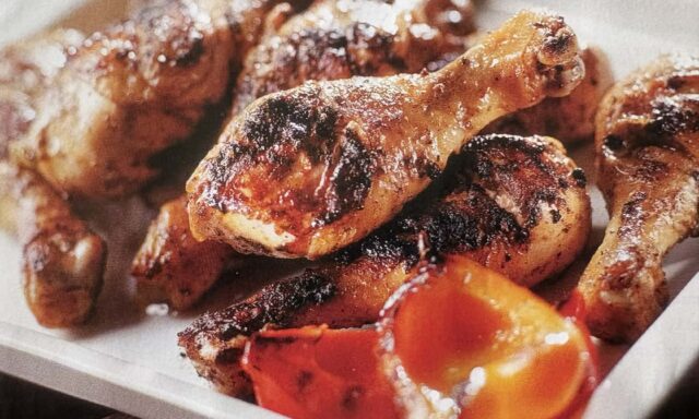 Grillaðir kjúklingaleggir í kryddlegi