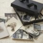 open box of vintage family photographs